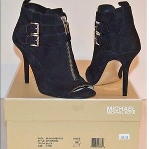 MICHAEL Michael Kors black suede Brena bootie size 6.5